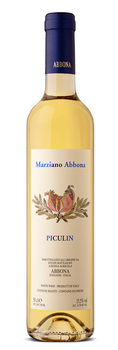Vino bianco da uva stramatura Piculin